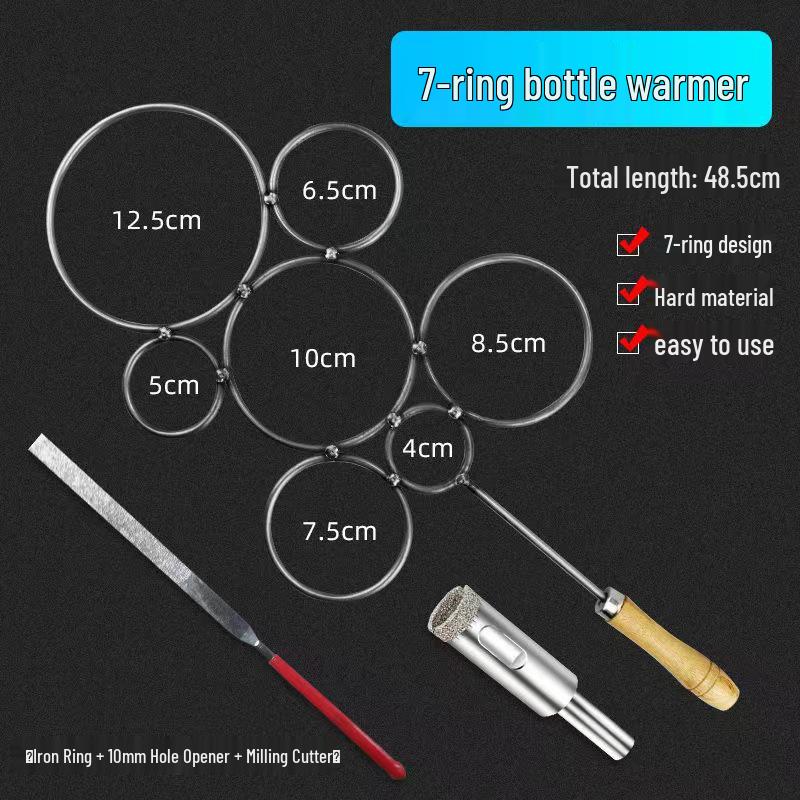 Double-Headed Soju Bottle Ring Cutter & Hot Wine Bottle Vase Tool