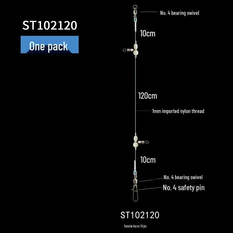 

Світлонабивний оснащення для глибоководної риболовлі з вертлюжними гачками - Готове для донної ловлі та риби-стрічки