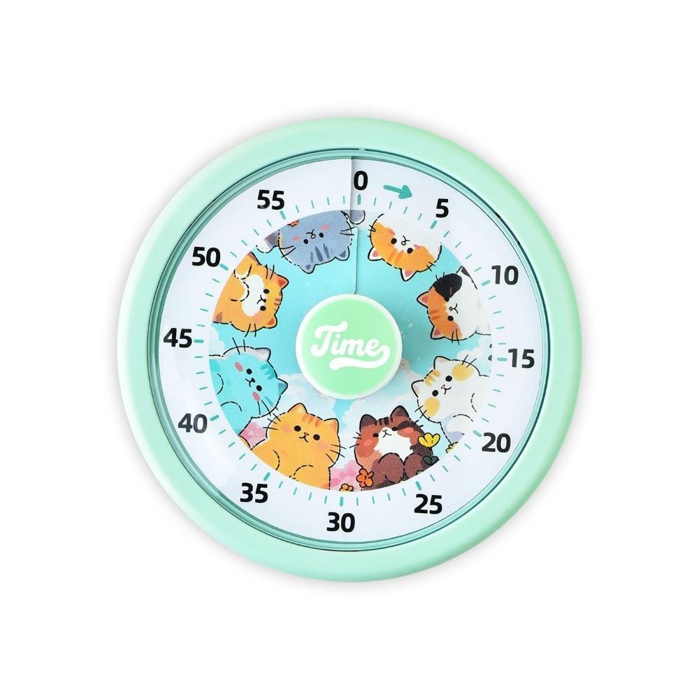 Magnetic Cartoon Visual Timer Cute Children Study Timer Countdown Alarm Clock  Kitchen Baking зелёный
