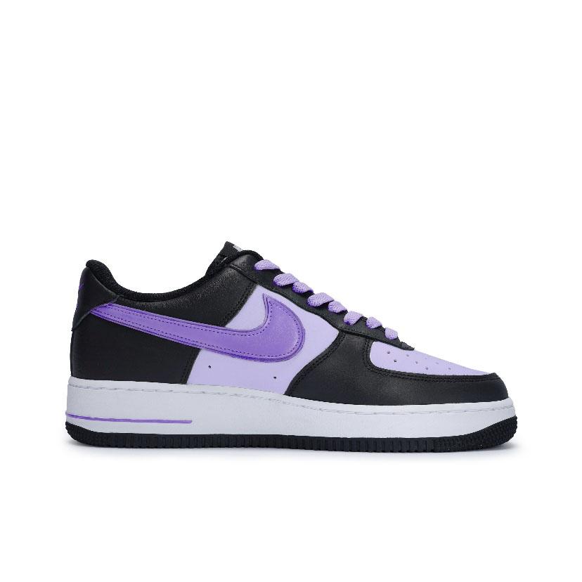 Nike Air Force 1 Slip Resistant Abrasion Resistant Low top Skateboard Shoes Unisex Black Purple DV0788-001(Team-)-Random packaging bags