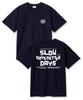 Leijimeli Slow Days 20-Count Cotton Oversized Short Sleeve T-Shirt Navy