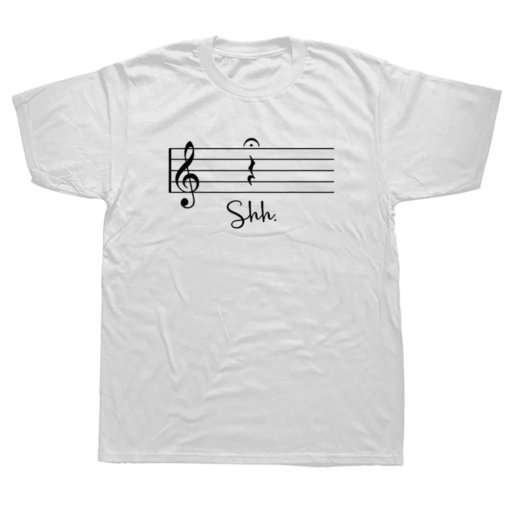 Funny Music Notes T Shirts Graphic Cotton Streetwear Short Sleeve O-Neck Harajuku Teacher Gift T-shirt Mens Clothing