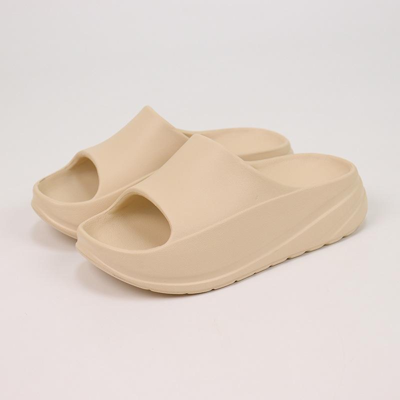 Summer slippers, thick soled straight slippers, anti slip bathroom slippers, home slippers