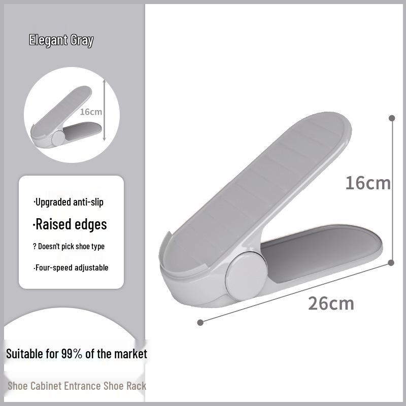 Men's Expandable Double-Layer Shoe Cabinet - Space-Saving Adjustable Shoe Storage with Layered Divider
