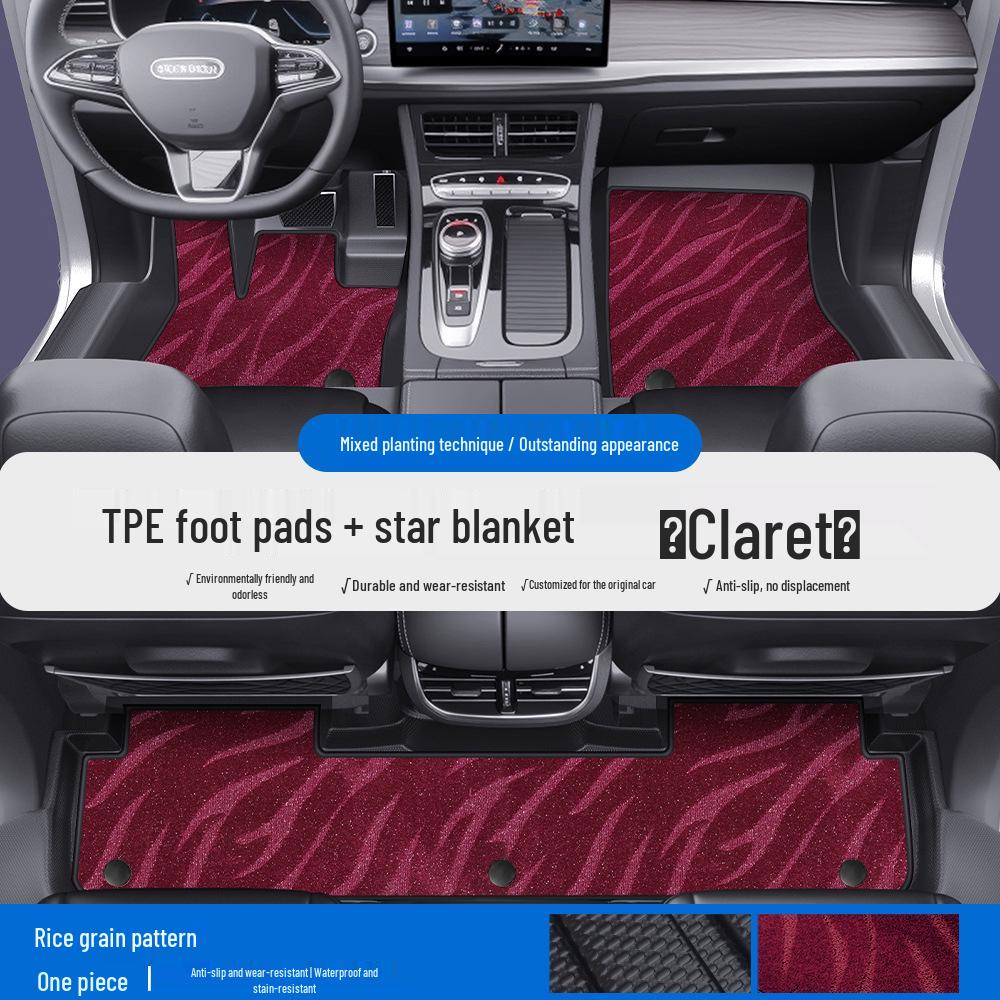 Skyworth EV6 ET5 TPE Waterproof Car Mats with Door Sill Coverage