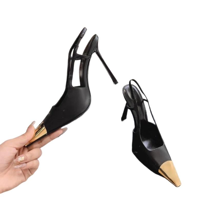 Móda Nová Móda Streetový Styl Špičatá Špička Dámské Lodičky Módní Slingbacky Tenké Vysoké Podpatky Elegantní Striptérka Ples Dámské Sandály Boty