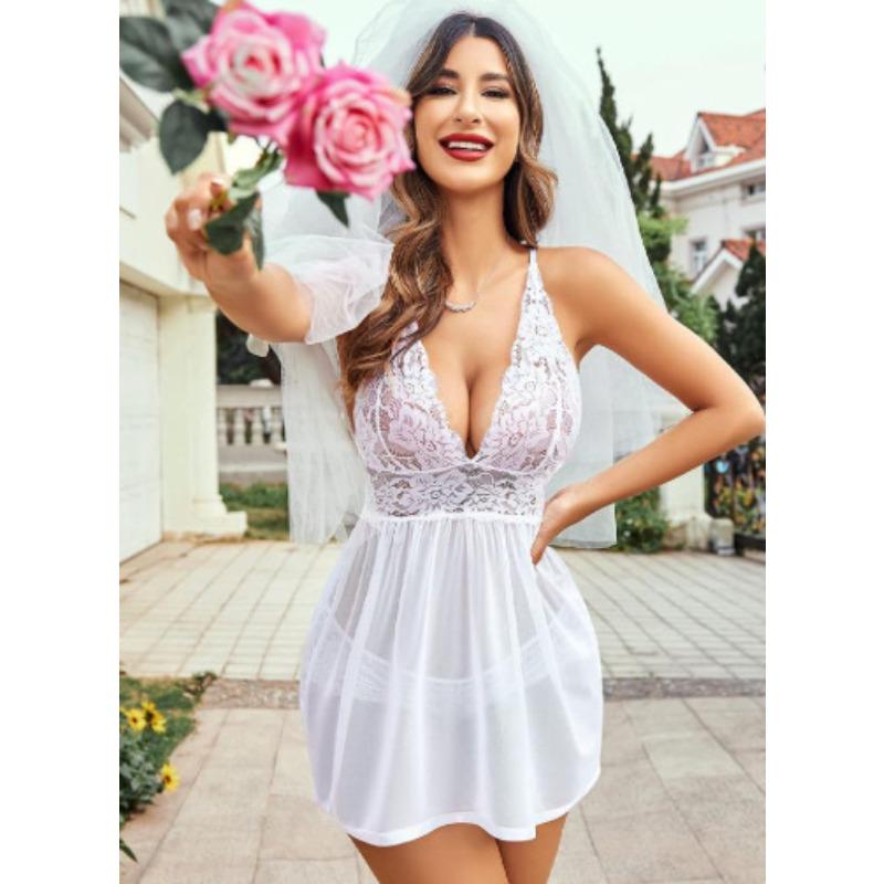 Сексуальные кружевные комплекты нижнего белья Exy, прозрачное соблазнительное белье, комплект пижамы S