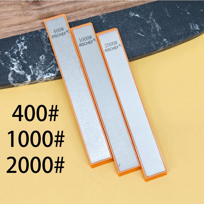 RSCHEF New Orange Base Diamond Whetstone for Knife Sharpener Sharpening Stone Diamond Whetstone Honing Stones Oil Stone SET