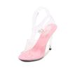 Fashion 2025 new 35-43 sexy super high heels 11CM high nightclub transparent sandals sexy shoes plus size shoes