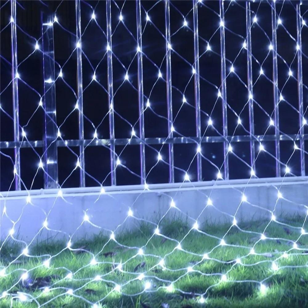 3 Color LED Net Mesh String Light Waterproof Christmas Tree Light  Courtyard Lighting