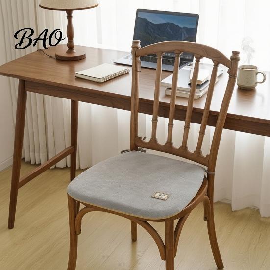 Comfortable Memory Foam Pad Chair Pad, Dining Cushion with Ties, Anti-slip Bottom, Washable Office Cover, Soft Thick Warm Seat for Autumn Winter Teddy