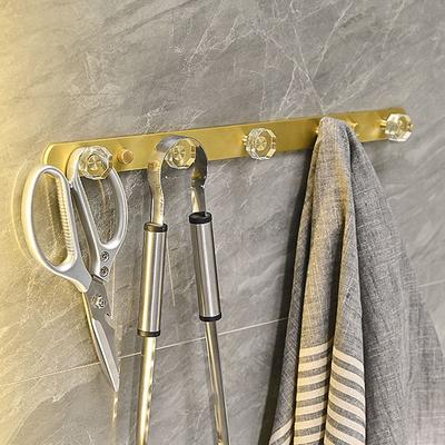 Acrylic Bathroom Hooks Towel Hanger Hook Brushed Gold Clothes Hat Hook Row Robe Hook Kitchen Hook Bedroom Hook Bath Accessories