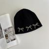 Bow Knitted Wool Hat Women's Autumn and Winter Fashion Warm Versatile Cold Hat