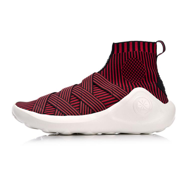 

New LiNing Essence High Top Vintage Basketball Shoes Men s Black Red ABCM067-4 41.5