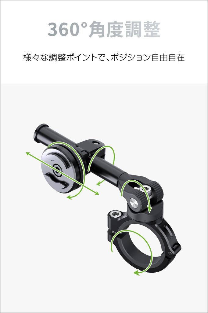 SP Connect Daytona Motorcycle Smartphone Holder Moto Mount 3D inch Black 61011 (SPC+) 1.5