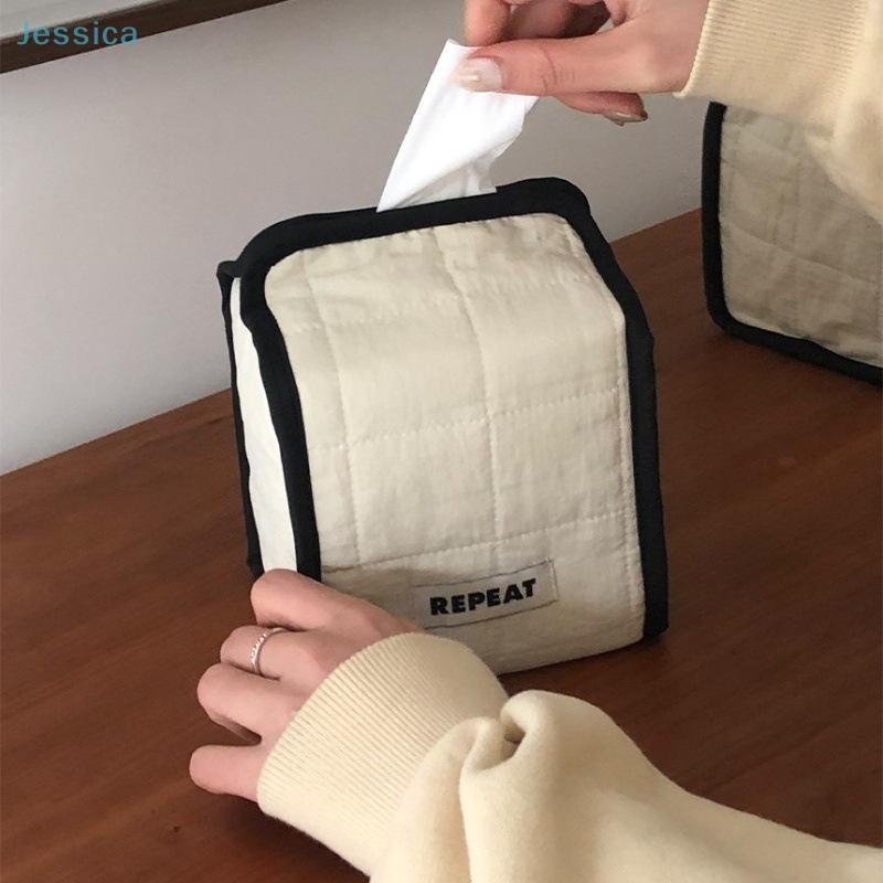 Tissue Storage Box,Round Square Roll Paper Case Table Decor Tissue Bag