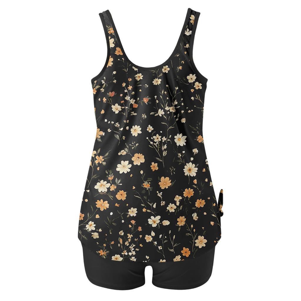 Costum de baie pentru femei cu pantaloni scurți, costum de baie lejer din două piese, costum de baie