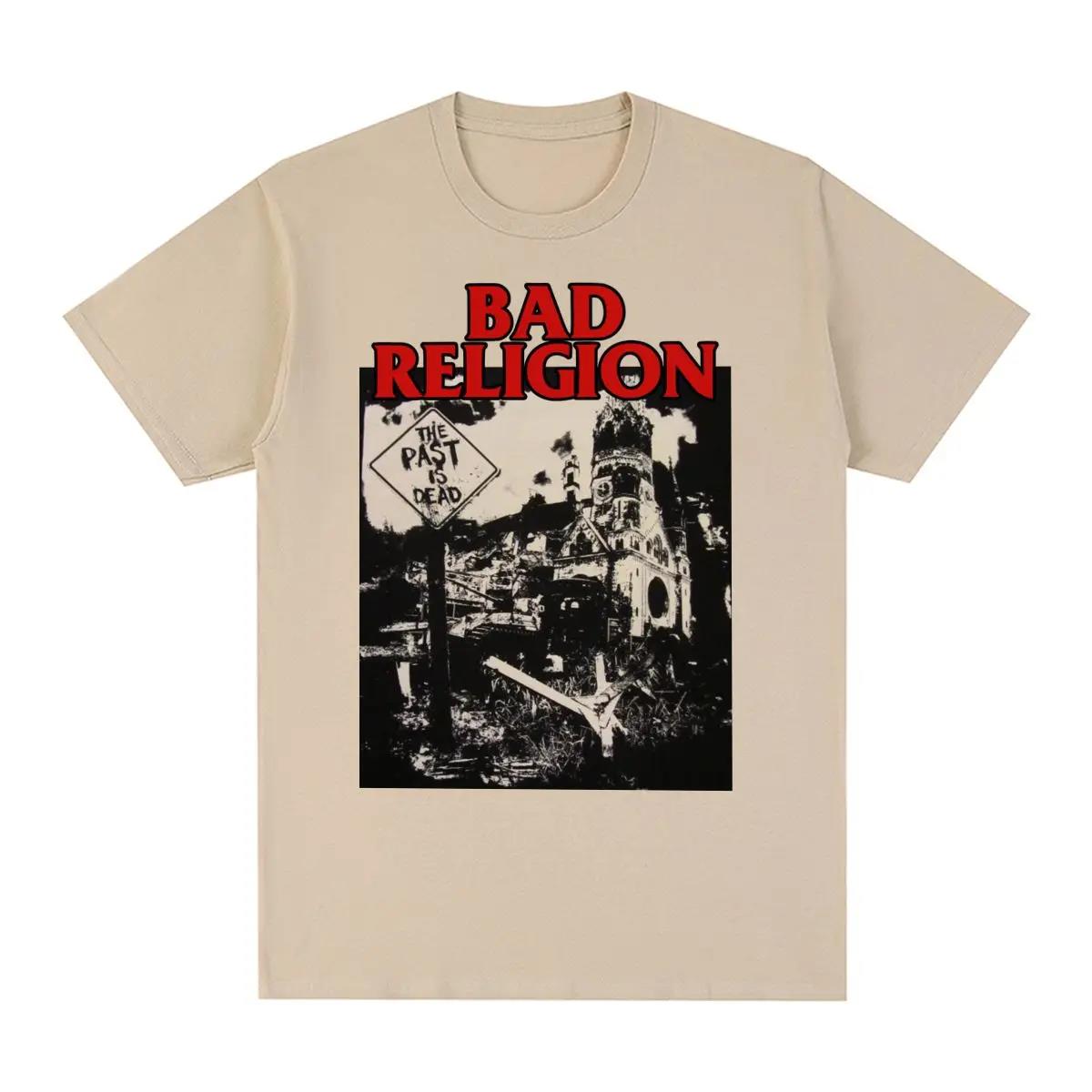 

BAD RELIGION Retro T-shirt Punk Rock Band Pattern Print Harajuku Streetwear Summer Print 100% Pure Cotton Short Sleeve 4XL