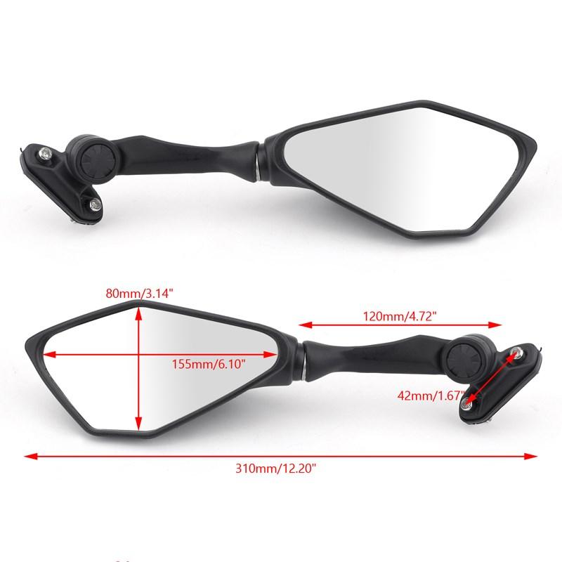 Motocycle Rear View Mirrors For Kawasaki Ninja ZX6R 636 300R EX300 250 2013-2017