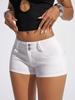 European & American Style Women's High-Waisted White Denim Shorts - Sweet Girl Style