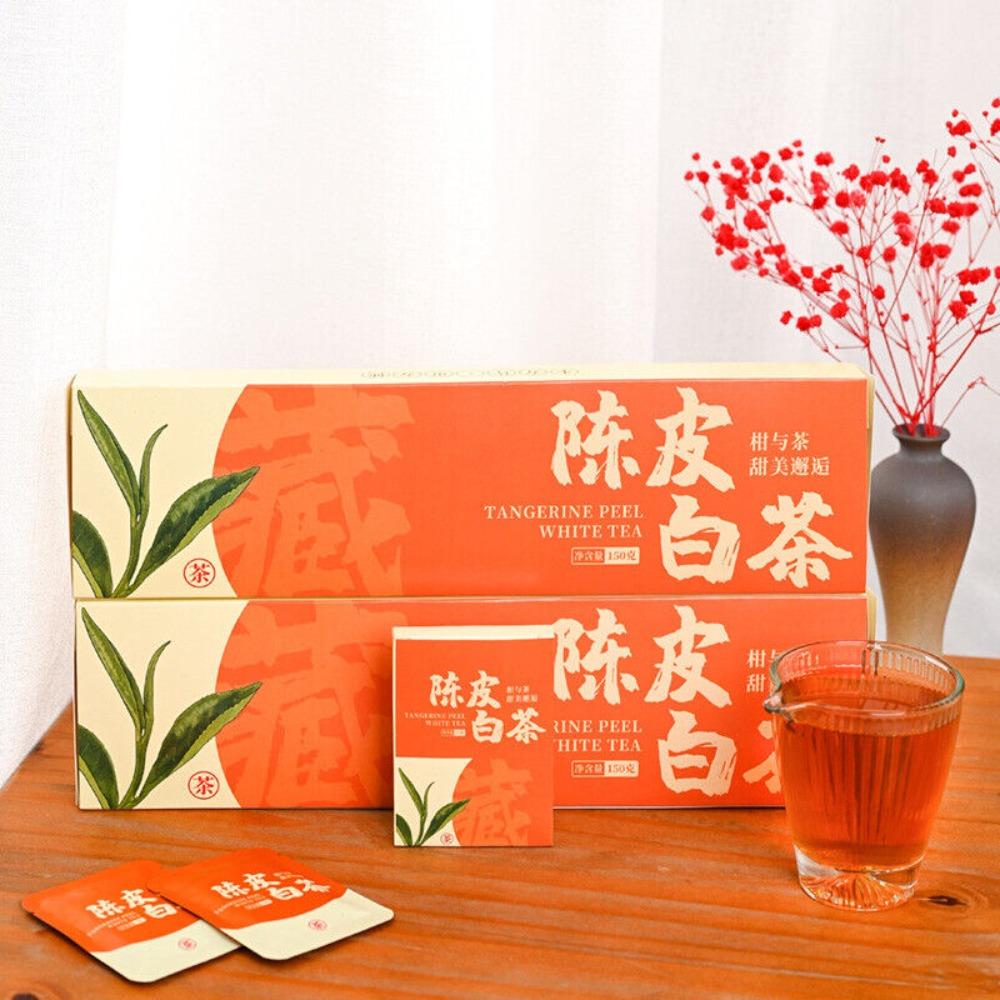 150g Chen Pi Weißer Tee Fuding Alter Weißer Tee Quadratische Tafel Geschenkset