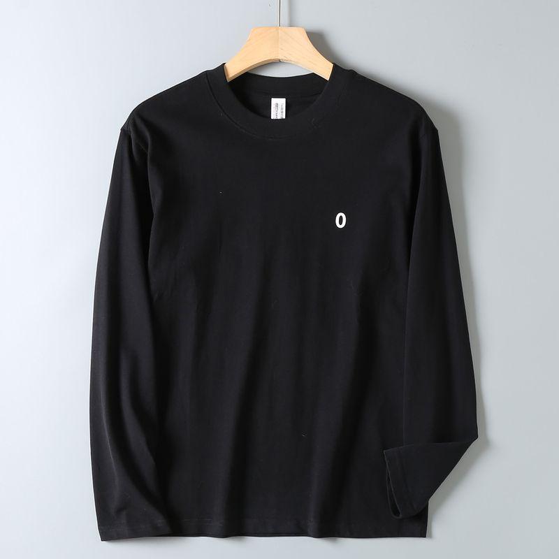 Original Foreign Trade Surplus Japanese-Style All-Cotton Brushed Long-Sleeve T-Shirt, Unisex Couple Style, Soft Casual Loose-Fitting Base Shirt