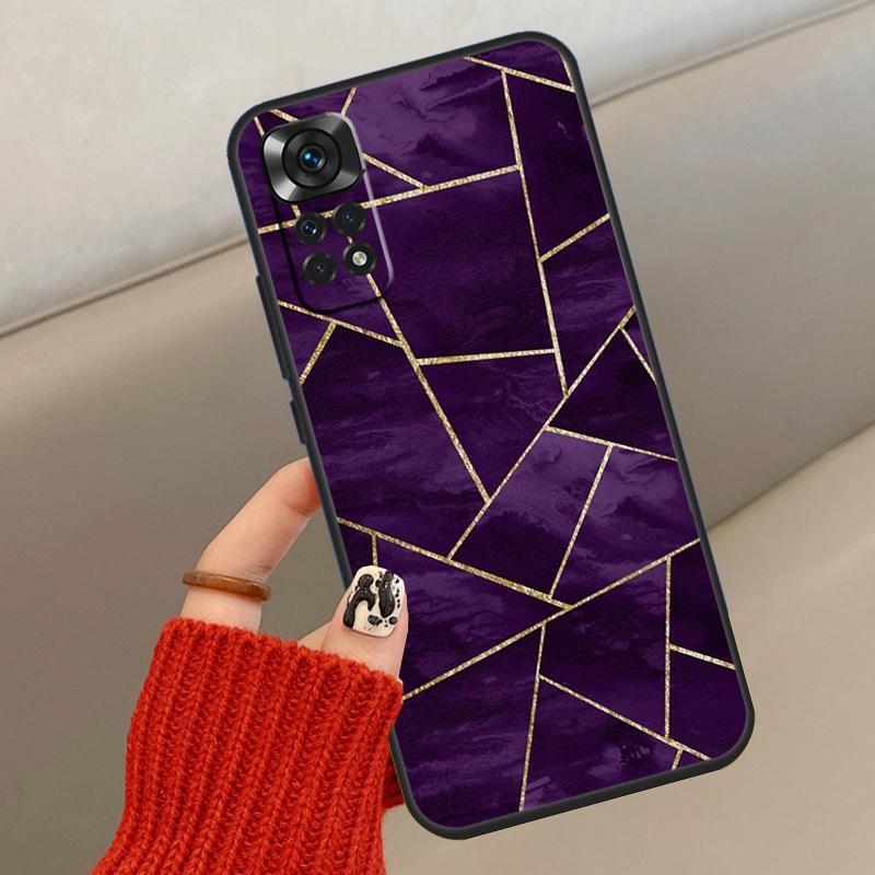 Geometric Abstract Crystal Case For Xiaomi Redmi Note 14 13 12 11 10 15 Pro Plus Cover For Redmi 15 15C 12C 10C 13C 14C