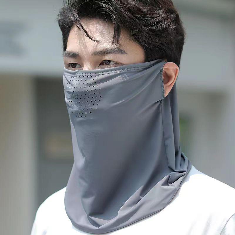 Breathable Summer Sun Protection Quick-Dry Unisex Face and Neck Gaiter with Ear Hangings