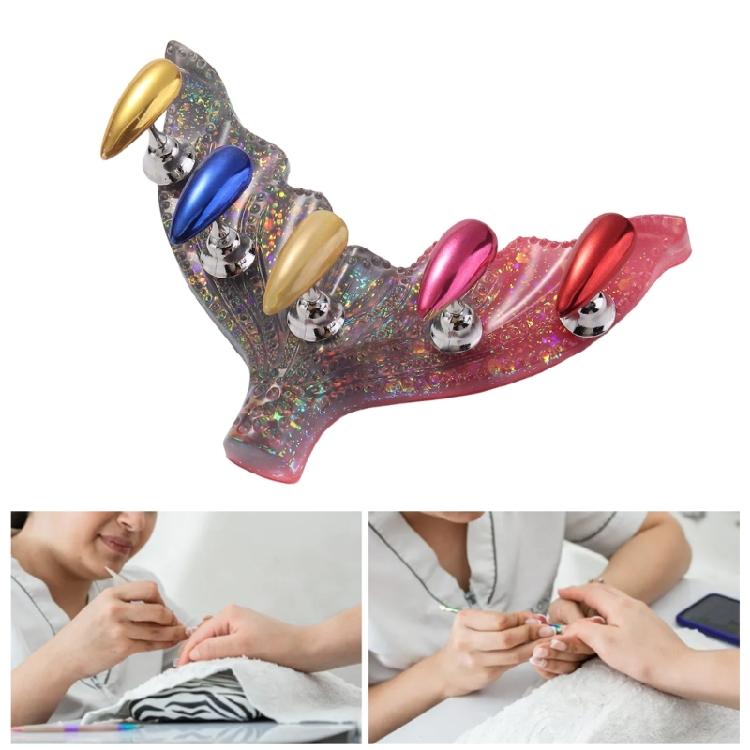 Acrylic Nail Stand for Painting Nails Press On,Fake Nail Tip Holder Magnetic Nail Practice Stand for Nail Art Decoration
