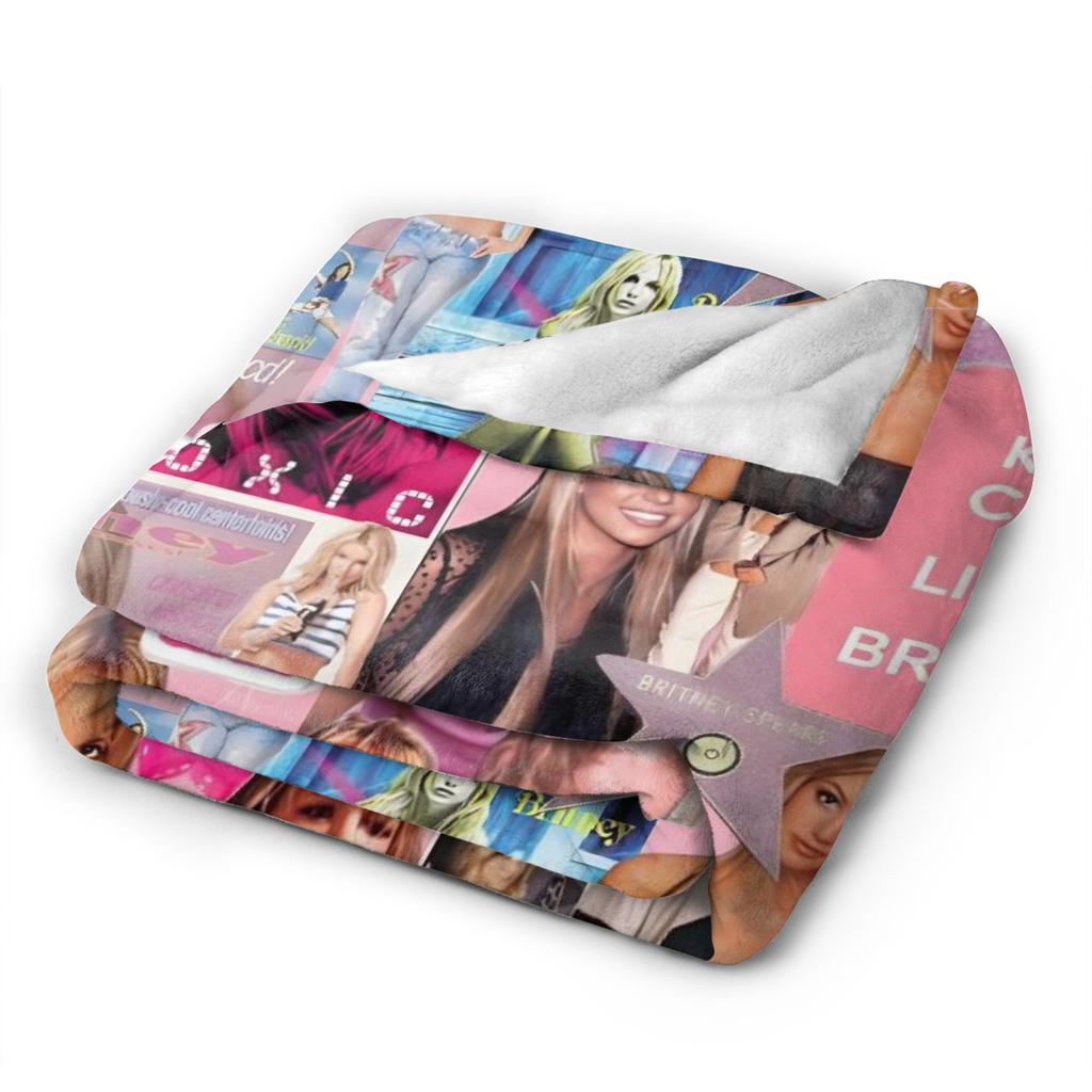 Warm Soft Blankets Travel Office Britneys Spears  Throw Blanket  Flannel Bedspread For Couch Chair Print Sofa Bed Cover