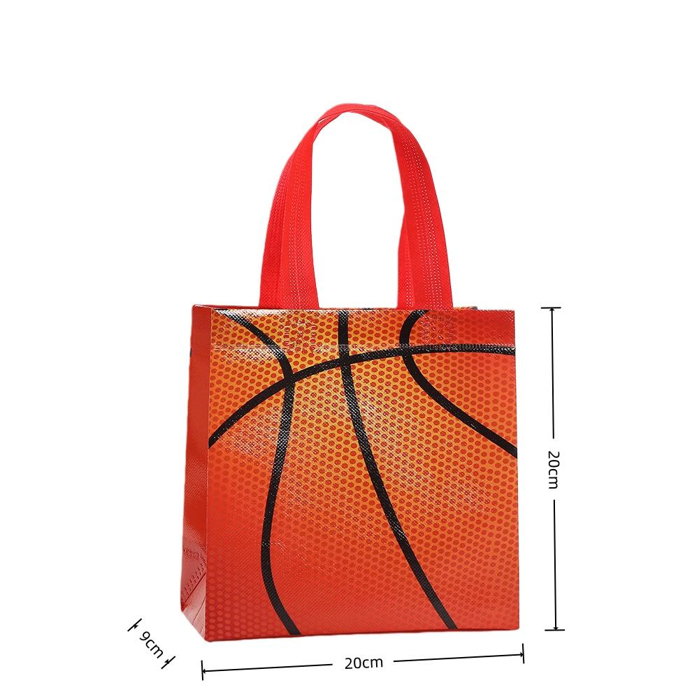 12/30pcs Basketball Gift Bags With Handles Paper Party Favor Bags For Sports Birthday Candy Treats Small Gifts And Giveaways