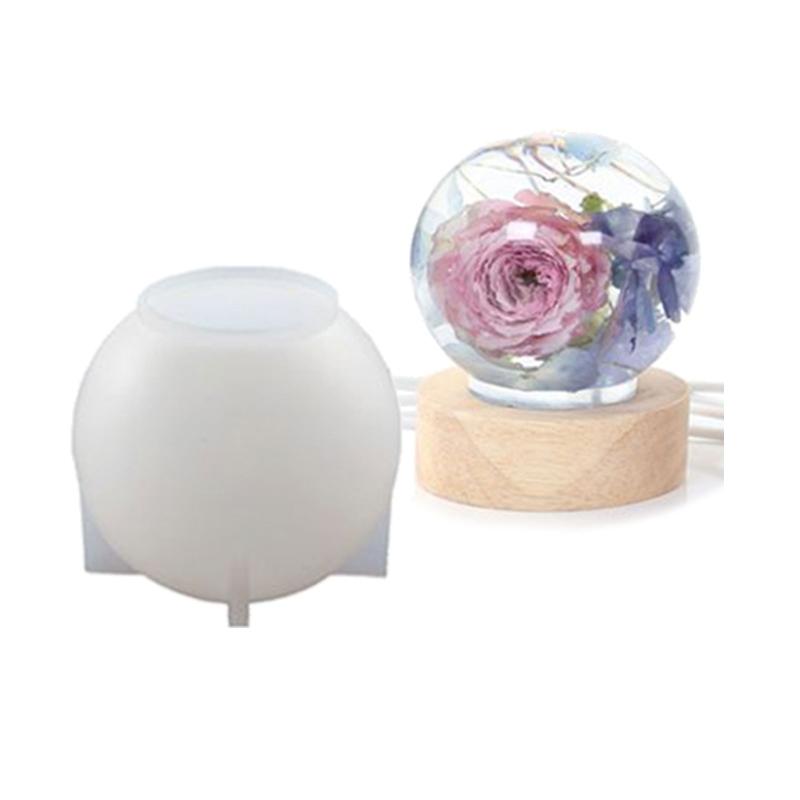 

6.5cm-12cm DIY One-piece Spherical Crystal Epoxy Resin Mold Dry Flower Sphere Mirror Silicone Mold ball Night light making tool