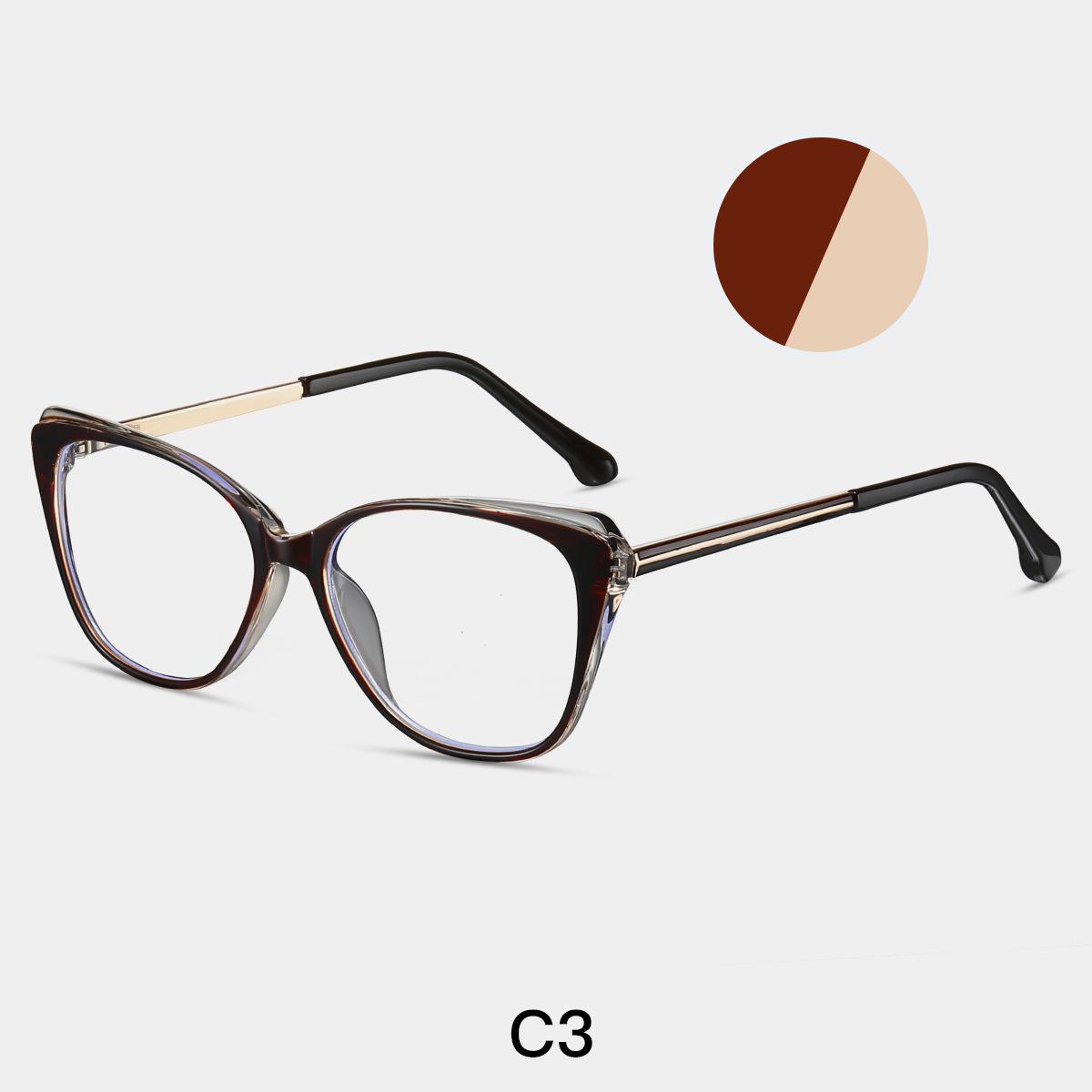 

Сверхлегкая металлическая оправа очков TR90 Cat-Eye с защитой от синего света