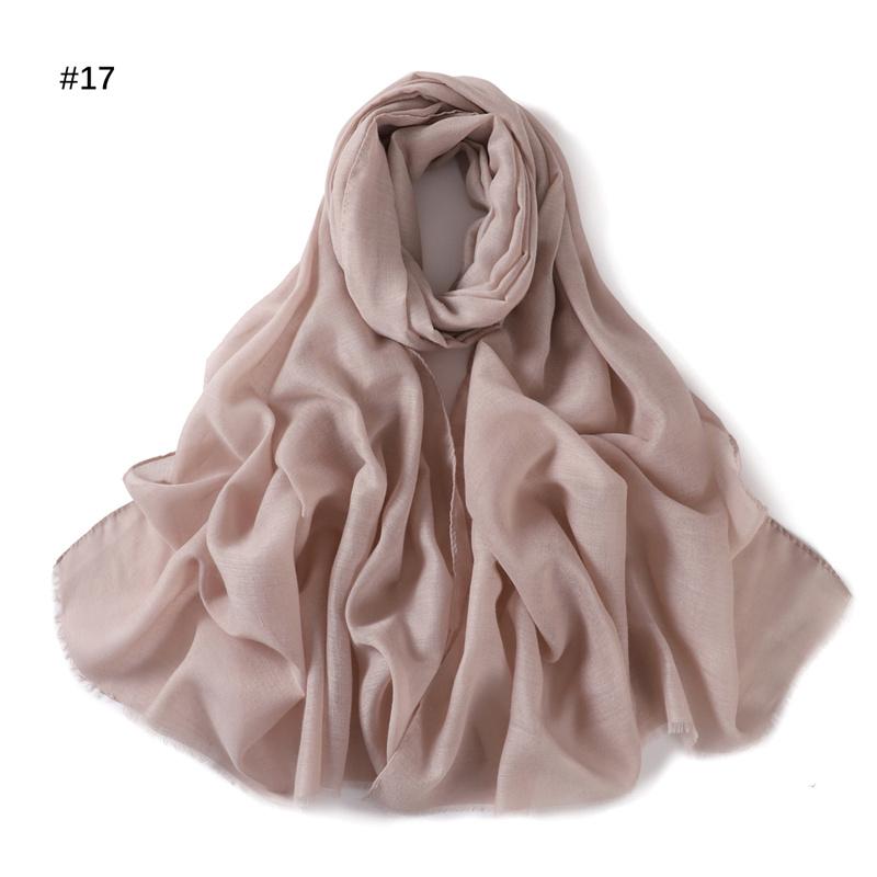 New Fashion Women Ramadan Muslim Hijab Cotton and Linen Soft Autumn and Winter Solid Color Islam Scarf Headscarf Shawl