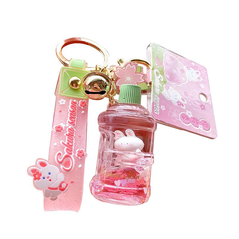 Cherry Blossom Jinnew Season Pink Rabbit Cute Floating Keychain Girls For