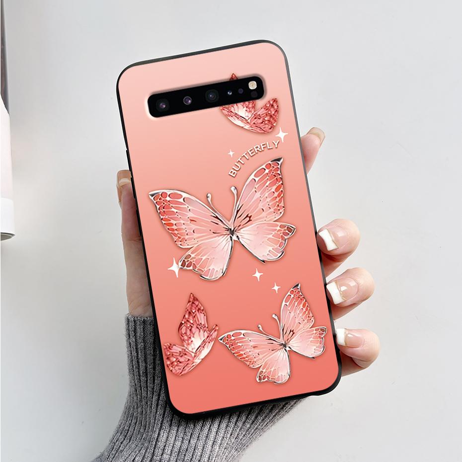 For Samsung S10 5G Case SM-G977N SM-G977B Cute Cat Cartoon Frog Phone Cases For Samsung Galaxy S10 5G Back Cover Silicone Bumper