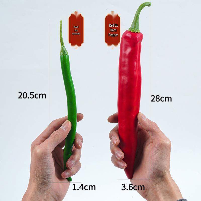 Blue & Red Fake Pepper Display Model for Photography & Early Education