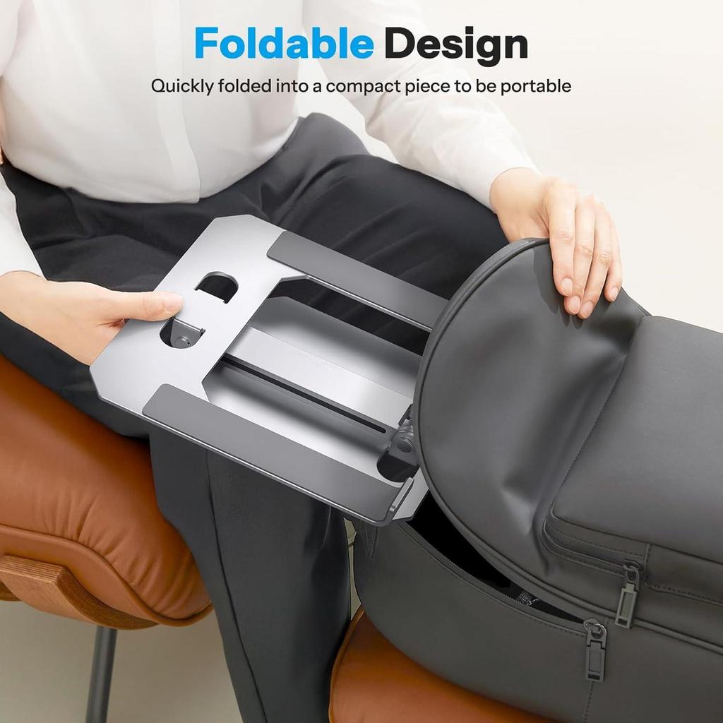 Aluminum Alloy Adjustable Laptop Stand - Vertical Cooling & Folding Design