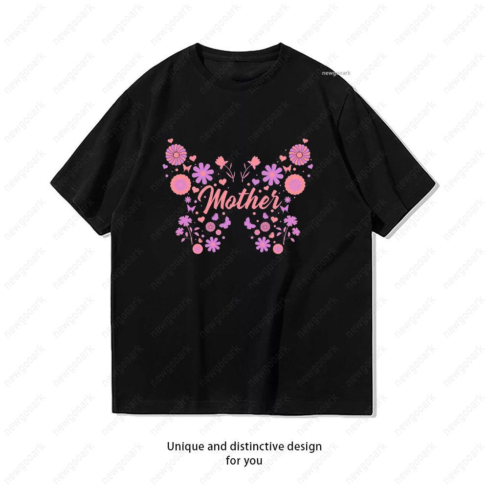 

Beautiful Mother Butterfly TShirt Happy Mothers Day Cute Mom Life Gift Shirt Women Casual Oneck Graphic T Shirts Classic 4XL