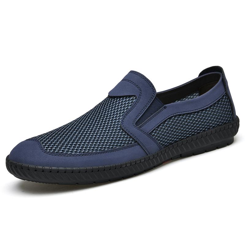 Mesh men's casual shoes Breathable and comfortable Slip on loafer Driving daily office Outdoor leisure walking men's shoes