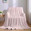 Dusty Pink Stripe Flannel Blanket Warm Soft Halloween Christmas Couch Warm Cozy Decorative Decor Gift for All Season