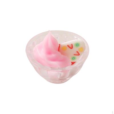 1/12 Miniature Ice Cream Cup Dining Room Simulation Life Scene Kitchen Doll Food Drinks Dollhouse