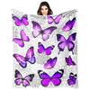 Super Soft Funny Butterfly Throw Blanket Cozy Fleece Fuzzy Plush Flannel Blanket for Travel Camping Living Room Sofa Decor Gift