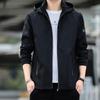 New Coat Autumn Korean Version Trend Hooded Slim Fitting Middle-aged Jacket Men's Windproof Dad Plush Jacket