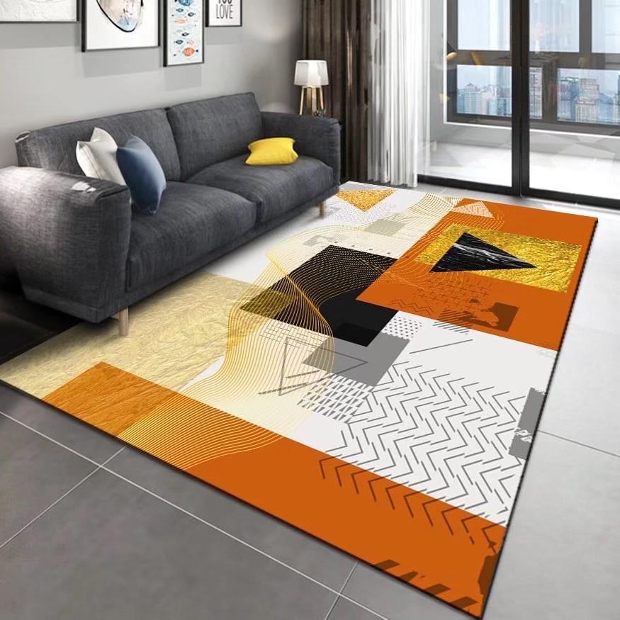 Nordischer Geometrischer Minimalistischer Leichter Luxusteppich: Schlafzimmer, Erkerfenster, Nachttisch, Couchtisch, Sofa, Fleckenabweisend