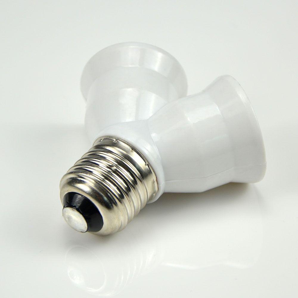 E27 Screw Base E27 Lamp Holder Converter Dual Socket Bulb Splitter Adapter Bulb Lighting