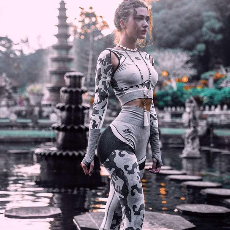 Auroth Mujer Camuflaje Malla Yoga Outfit Seamless Fitness Set Manga Larga  Cadera Lifting Medias Trajes de Gimnasio comprar a buen precio — entrega  gratuita, reseñas reales con fotos — Joom