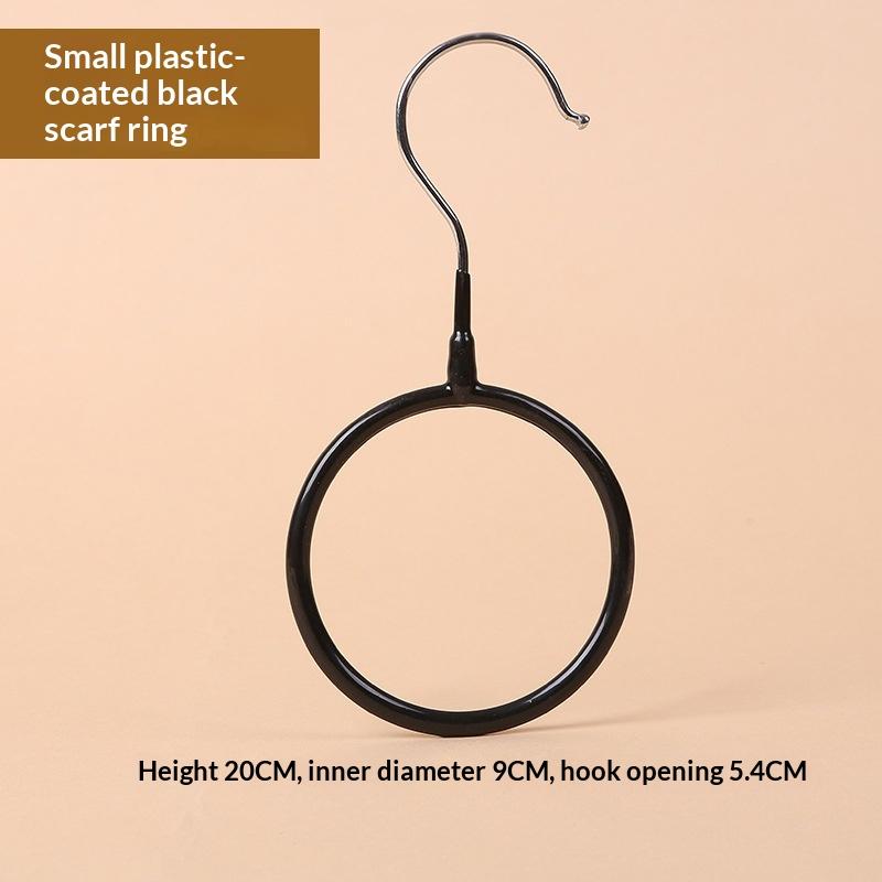Multi-Functional Ring Scarf Hanger Single Plastic Coated Non-Slip Towel Rack Storage Trace Simple Tie Hanger