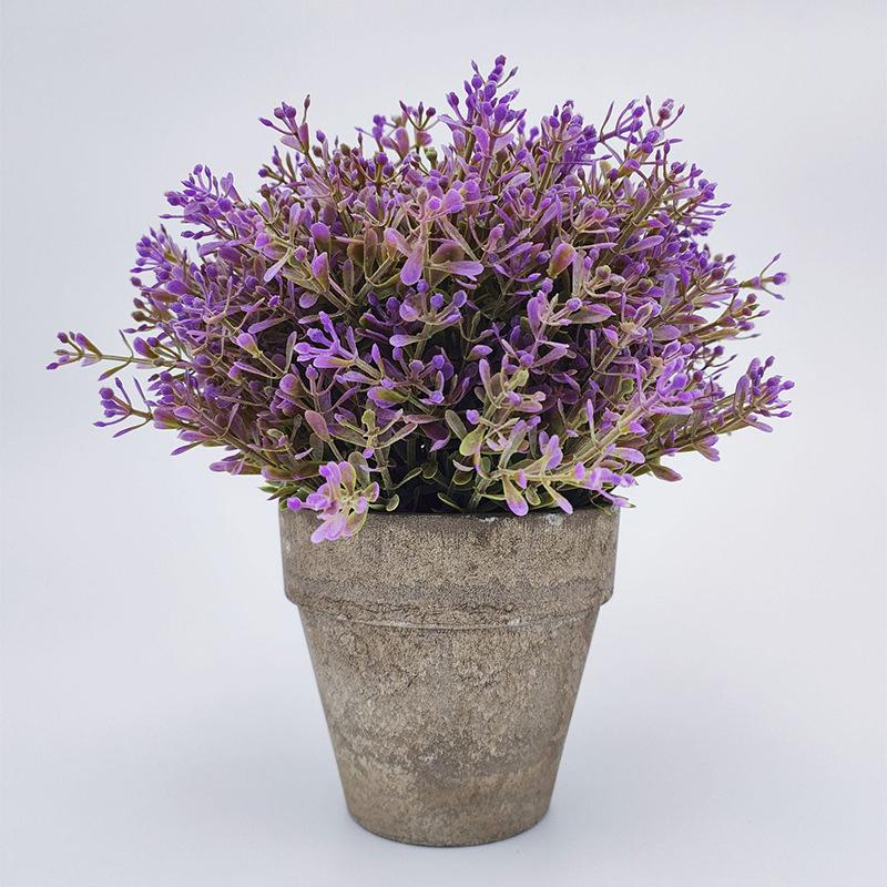 Artificial Bonsai Tree with Pot - Decorative Desktop Ornaments and Simulation Green Grass Ball for Office, Dining, or Cafe Decor.