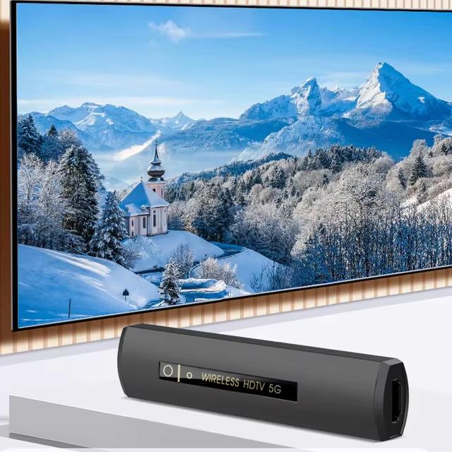 5G Wireless Screen Mirroring Device for Phone, Computer, TV, Monitor, & Projector with HDMI & Low Latency